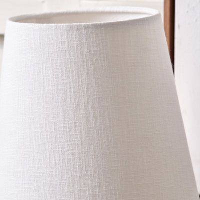 Hazel Clear Glass and White Lampshade Table Lamp