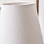 Hazel Clear Glass and White Lampshade Table Lamp