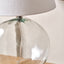 Hazel Clear Glass and White Lampshade Table Lamp