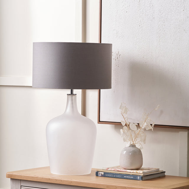 Isla Frosted White Glass Table Lamp