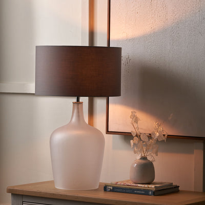 Isla Frosted White Glass Table Lamp