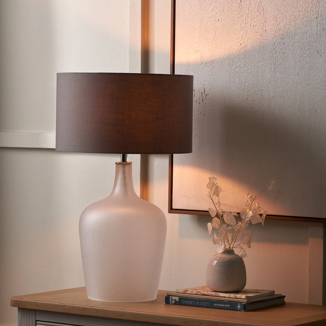 Isla Frosted White Glass Table Lamp