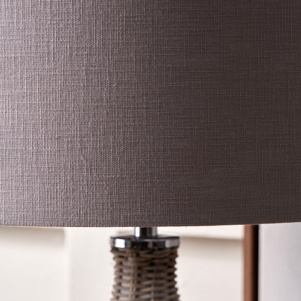 Naya Grey Wash Rattan Bottle Table Lamp