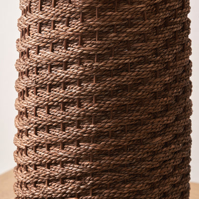 Jose Brown Wash Woven Seagrass Table Lamp