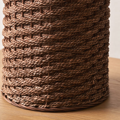 Jose Brown Wash Woven Seagrass Table Lamp