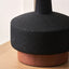 Eli Black and Wood Effect Textured Ceramic Table Lamp