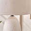Avery White Vintage Textured Ceramic Table Lamp