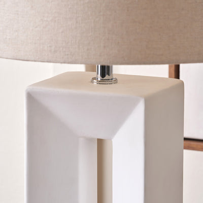 Renga White Ceramic Tall Table Lamp