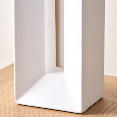 Renga White Ceramic Tall Table Lamp