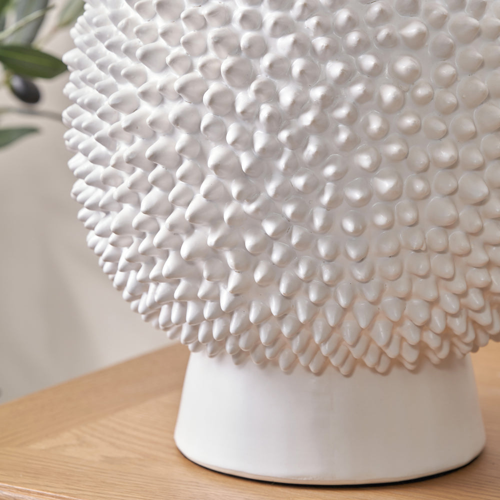 Urchin Cream Ceramic Spike Table Lamp Base
