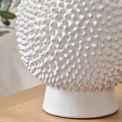 Urchin Cream Ceramic Spike Table Lamp Base