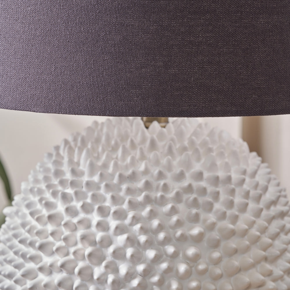 Urchin Cream Ceramic Spike Table Lamp Base