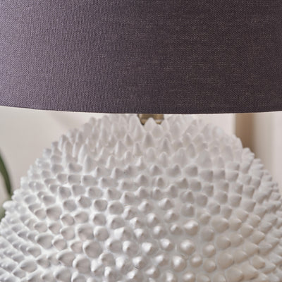 Urchin Cream Ceramic Spike Table Lamp Base