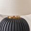 Erica Black Textured Terracotta Ball Table Lamp
