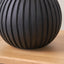 Erica Black Textured Terracotta Ball Table Lamp