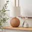 Erica Natural Textured Terracotta Ball Table Lamp