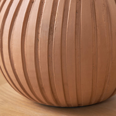 Erica Natural Textured Terracotta Ball Table Lamp