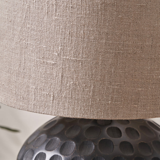 Dahlia Antique Black Mango Wood Table Lamp