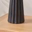 Dorian Black Wash Mango Wood Textured Cone Table Lamp