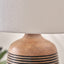 Callie Natural Mango Wood Grooved Table Lamp