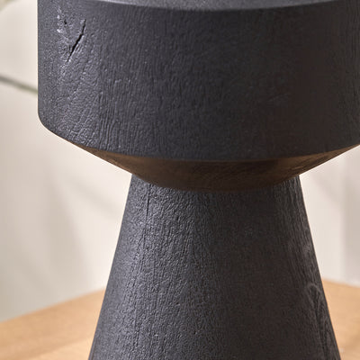 Kobe Black Mango Wood Contemporary Table Lamp Base