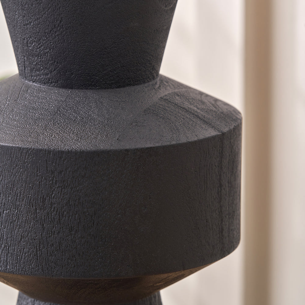 Kobe Black Mango Wood Contemporary Table Lamp Base