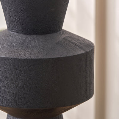 Kobe Black Mango Wood Contemporary Table Lamp Base