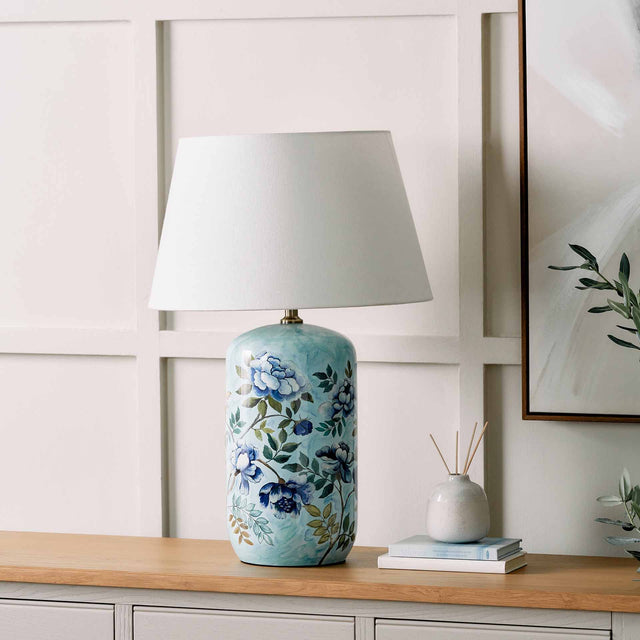 Designers Guild Porcelaine de Chine Blue Ceramic Table Lamp