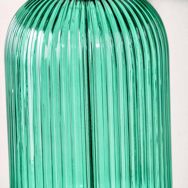 Designers Guild Varese Emerald Ribbed Glass Table Lamp
