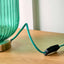 Designers Guild Varese Emerald Ribbed Glass Table Lamp