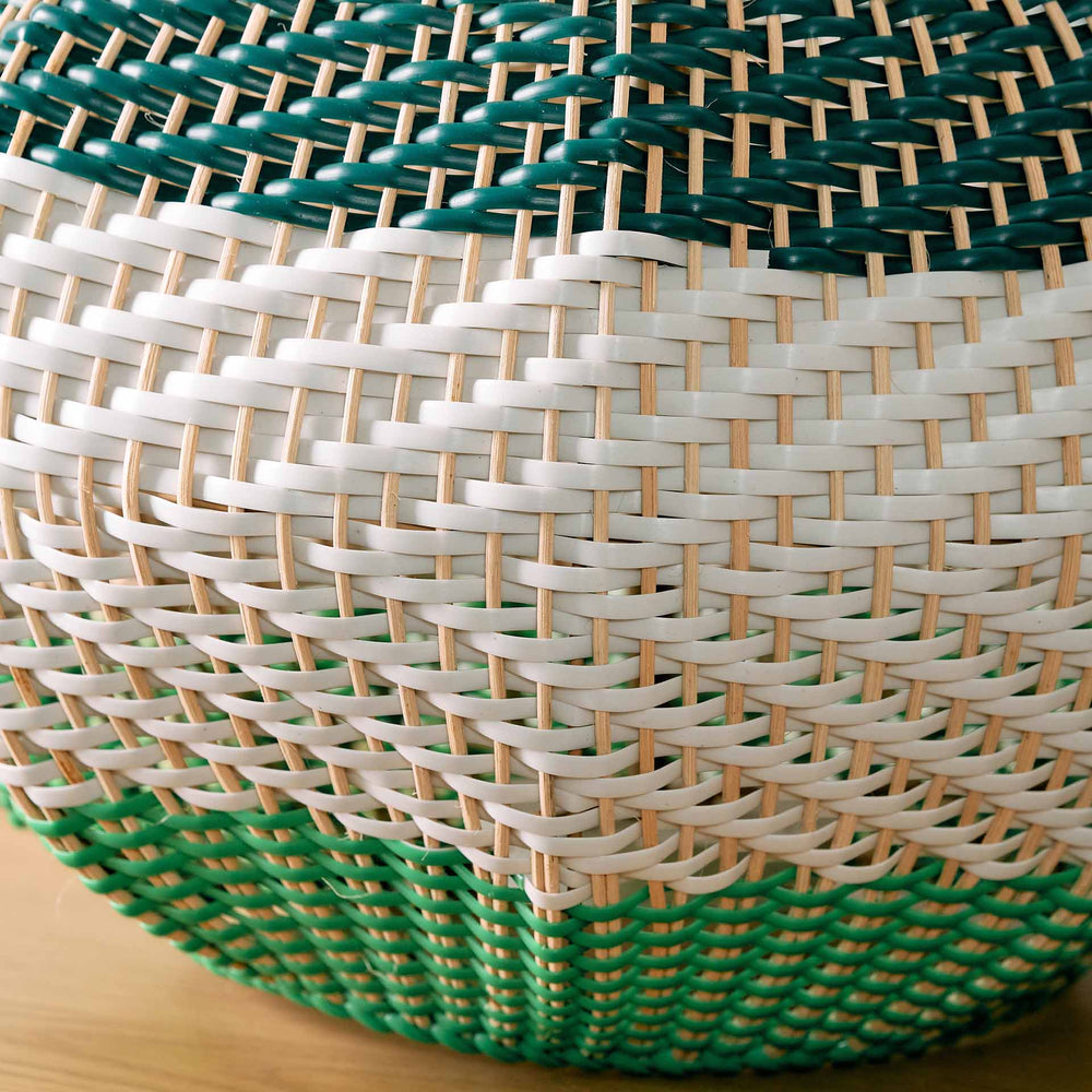 Designers Guild Brera Large Emerald Rattan Table Lamp