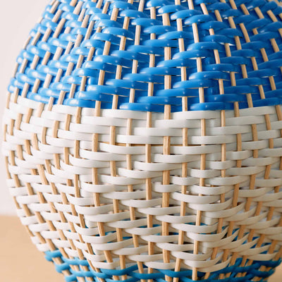 Designers Guild Brera Cobalt Rattan Table Lamp