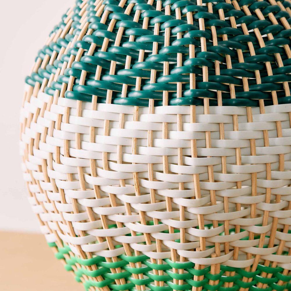 Designers Guild Brera Emerald Rattan Table Lamp