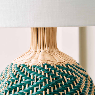 Designers Guild Brera Emerald Rattan Table Lamp