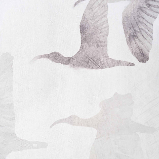 Ave Natural and White Bird Canvases with Natural Frames S/3