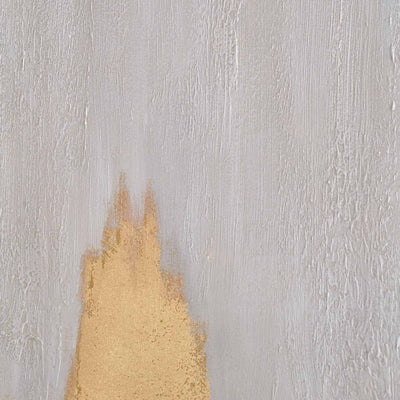Harley White and Gold Abstract Canvas