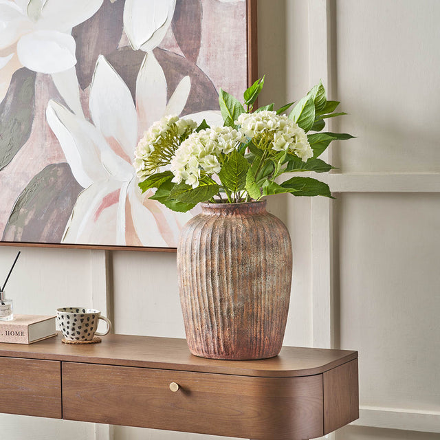 White Hydrangea Faux Flower Bunch