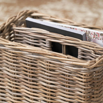 Tora Grey Kubu Magazine Basket