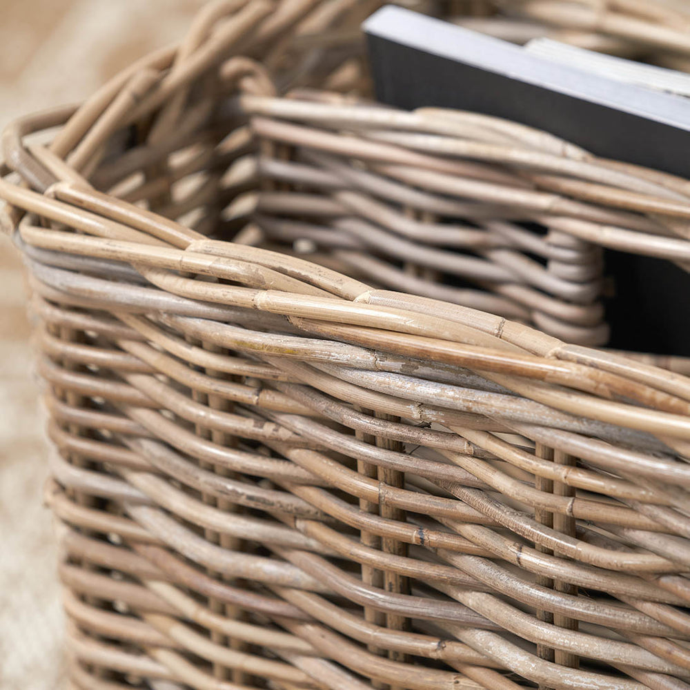 Tora Grey Kubu Magazine Basket