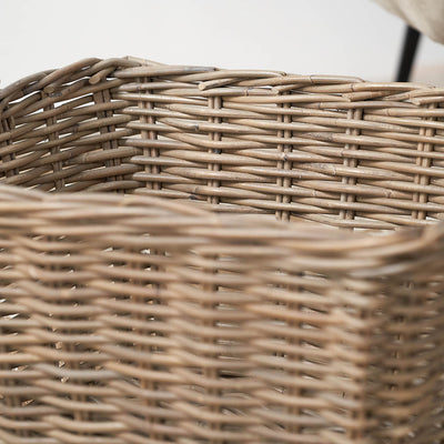 Kaliman Grey Kubu Rectangular Storage Basket Large