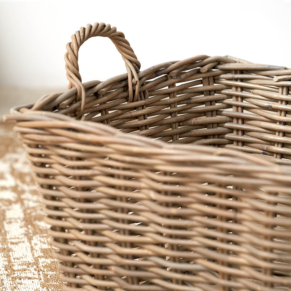 Kaliman Grey Kubu Rectangular Storage Basket Large