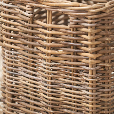 Rini Grey Kubu Square Storage Basket with Inset Handle