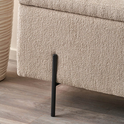 Capizzi Taupe Teddy Storage Bench