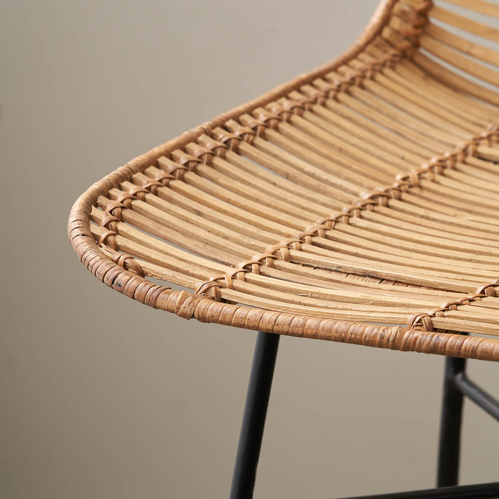 Miko Natural Rattan Bar Stool