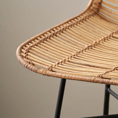 Miko Natural Rattan Bar Stool