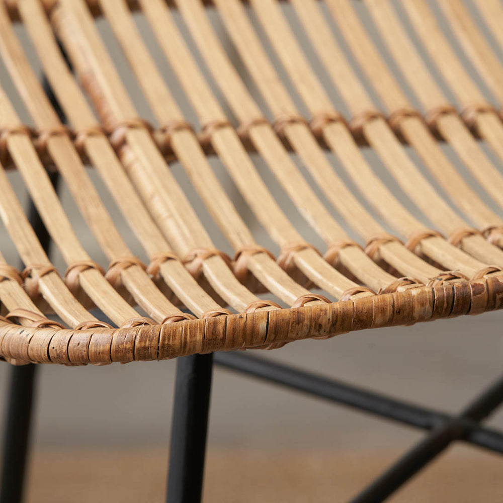 Miko Natural Rattan Bar Stool