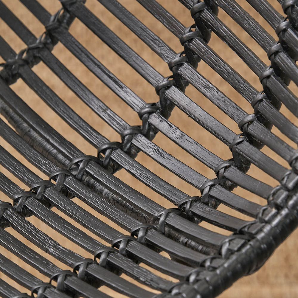 Miko Black Rattan Dining Chair