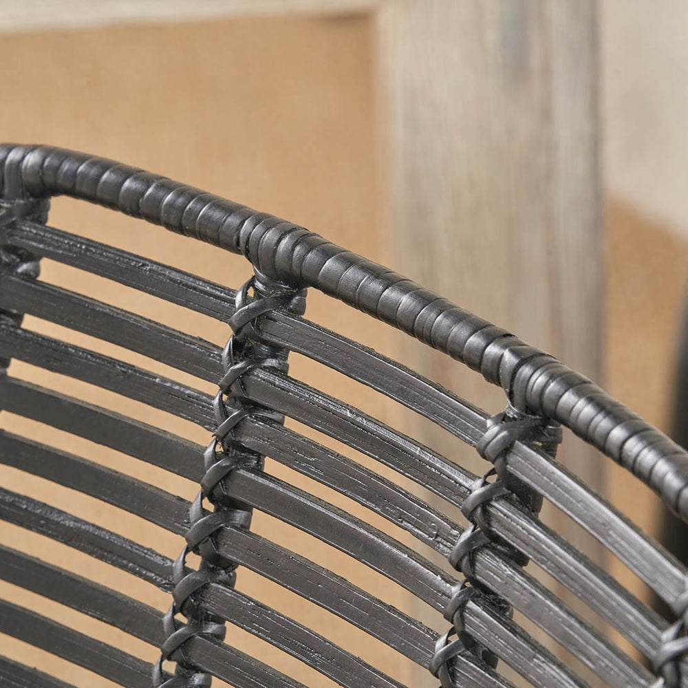 Miko Black Rattan Dining Chair