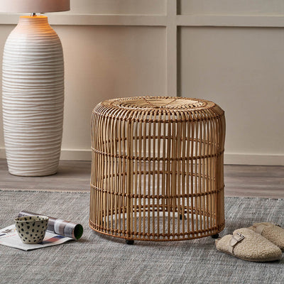 Miko Natural Rattan Stool