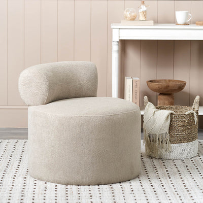 Valero Taupe Teddy Fabric Accent Chair